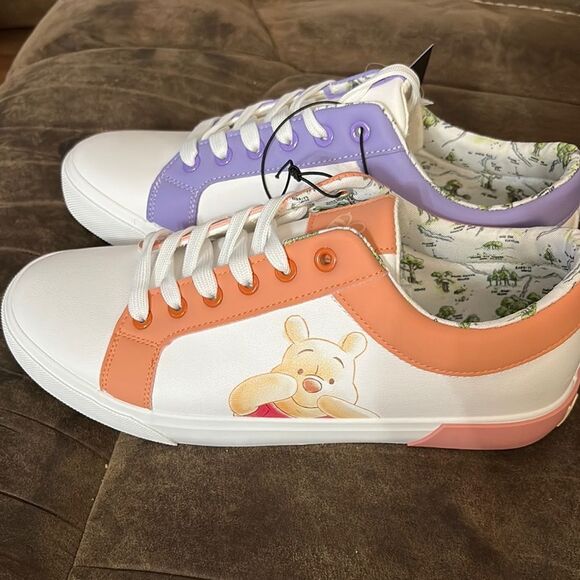Disney Shoes - NWT Winnie the Pooh themed white/orange and purple Womens Sneakers